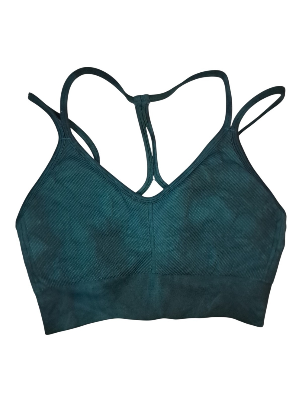 90 Degrees Women’s Strappy Teal Ribbed Bralette